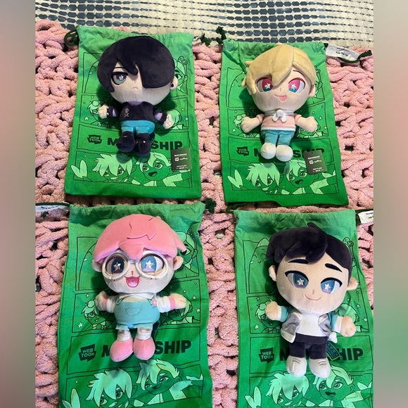 Makeship Other - Rare Full Set Makeship Refrainbow Boyfriends Plushies 2022 and Original bags